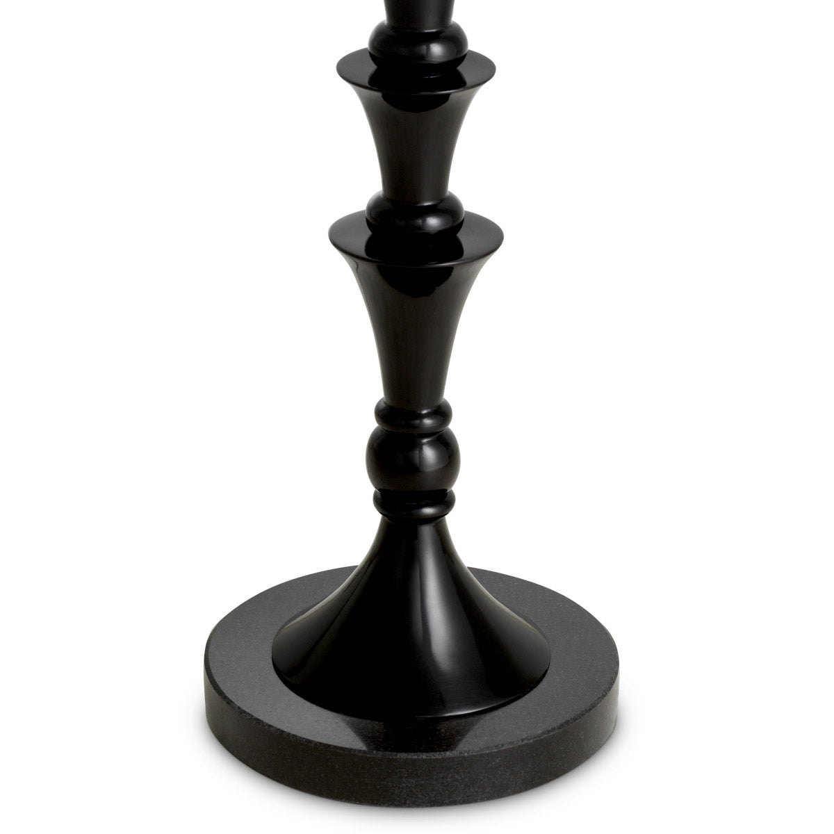 Floor Lamp Arabella Piano black finish | black granite base, Including linen mix shade Lighting 119975UL 7