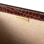 Desk Set Scaleo set of 3 Croco embossed antique brown leather Accessories 119979 7