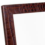 Picture Frame Scaleo set of 2 Croco embossed antique brown leather Accessories 119980 7