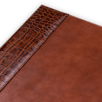 Desk Blotter Scaleo Croco embossed antique brown leather Accessories 119981 4