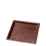 Desk Tray Scaleo set of 2 Croco embossed antique brown leather Accessories 119982 5