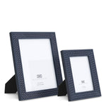 Eichholtz Picture Frame Nivo set of 2 — Blue Woven Leather hero image (Image 1)