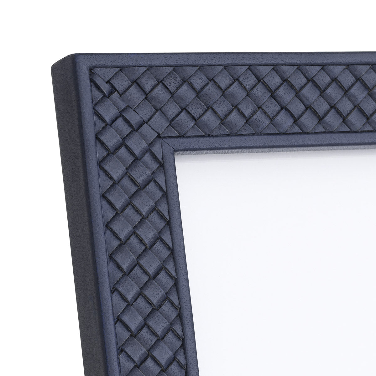 Alternate perspective of Picture Frame Nivo set of 2 — Blue Woven Leather finish (Image 6)