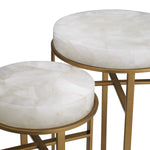 Side Table Hoxton set of 2 by Eichholtz in a styled setting — Vintage Brass, Rock Crystal (Image 4)