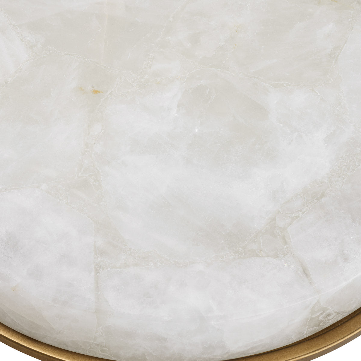 Alternate perspective of Side Table Hoxton set of 2 — Vintage Brass, Rock Crystal finish (Image 6)