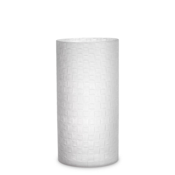 Eichholtz Vase Calista S — Frosted, Handmade Glass, Handcut Pattern hero image (Image 1)