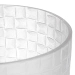 Vase Calista M by Eichholtz in a styled setting — Frosted, Handmade Glass, Handcut Pattern (Image 4)