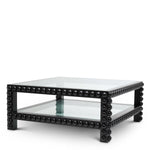Eichholtz Coffee Table Kenton — Solid Wood, Black, Clear Glass Top hero image (Image 1)