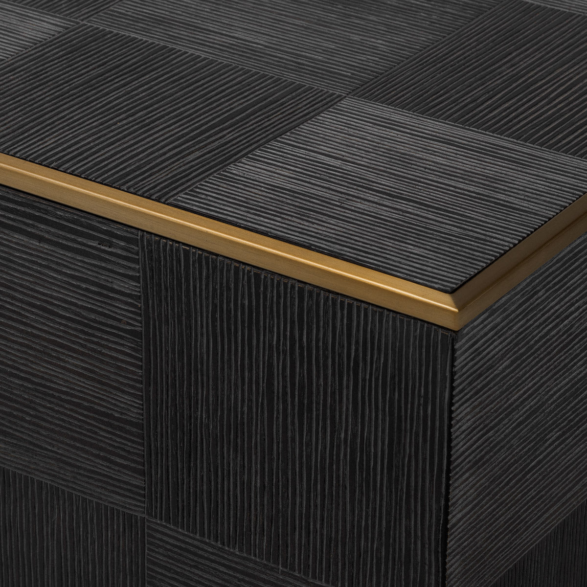 Detail shot of Coffee Table Ashbury craftsmanship — Brass accents (Image 5)