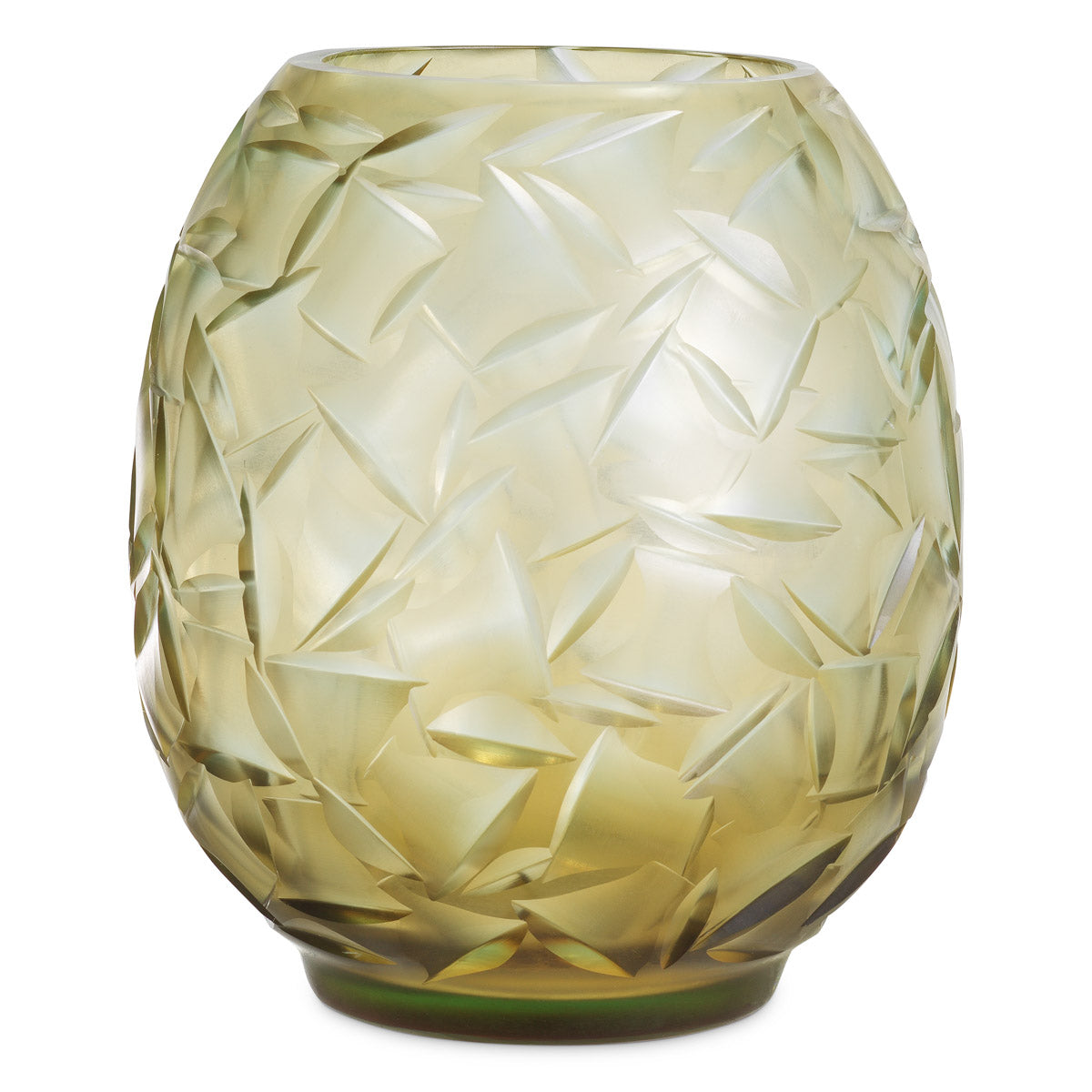 Eichholtz Vase Hadleigh — Champagne Color, Handmade Glass, Handcut Pattern hero image (Image 1)