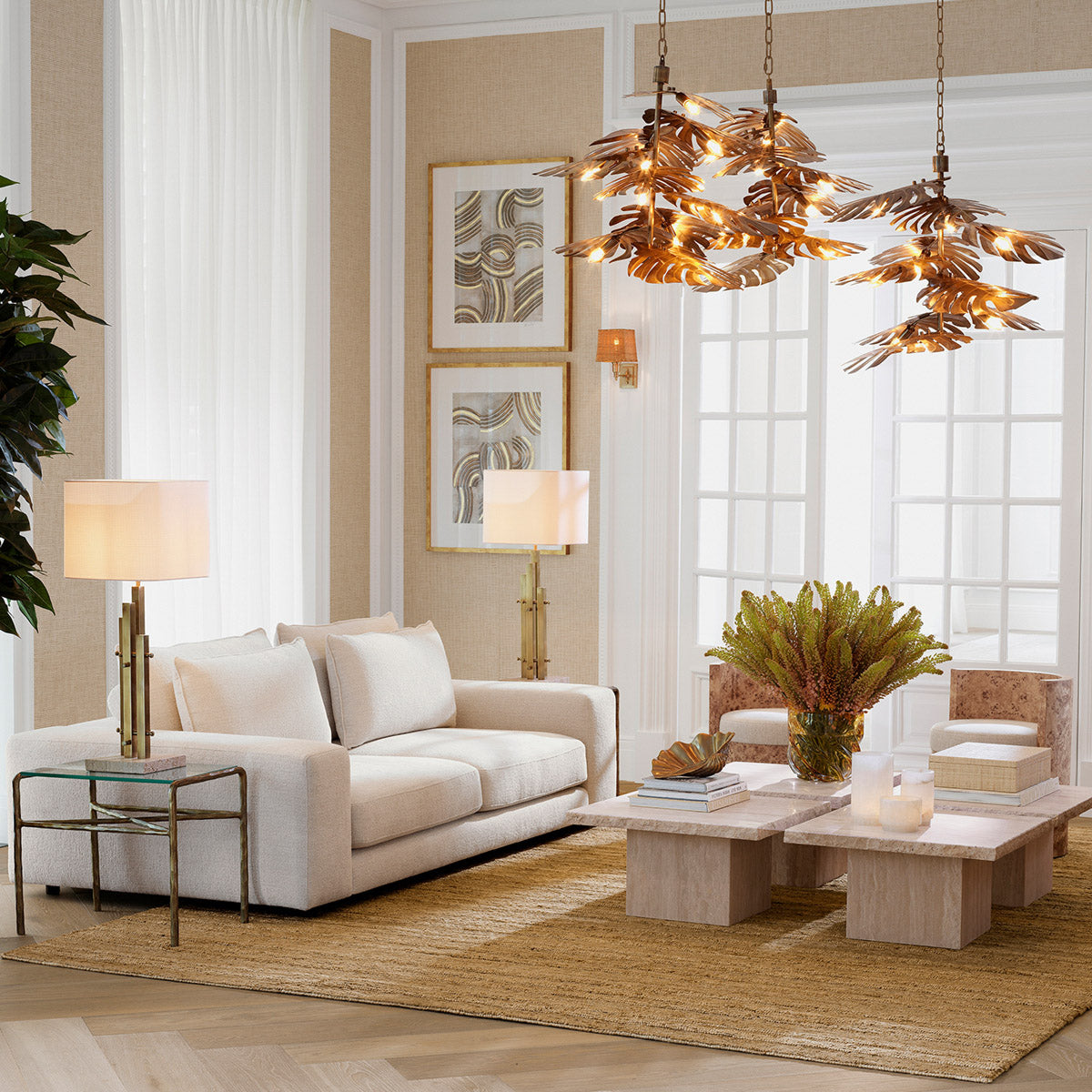 Sofa Lounge Club L Nuoro beige 97% polyester | 3% viscose Chairs & Sofas 120107 3