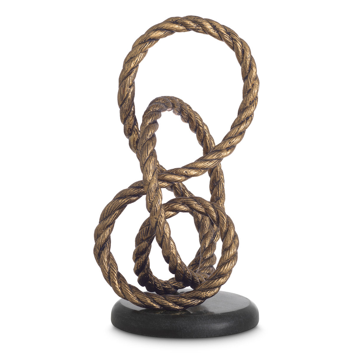 Close-up of Object Corwyn highlighting Brass, Stone and Antique Brass, Handcasted, Granite Base (Image 2)