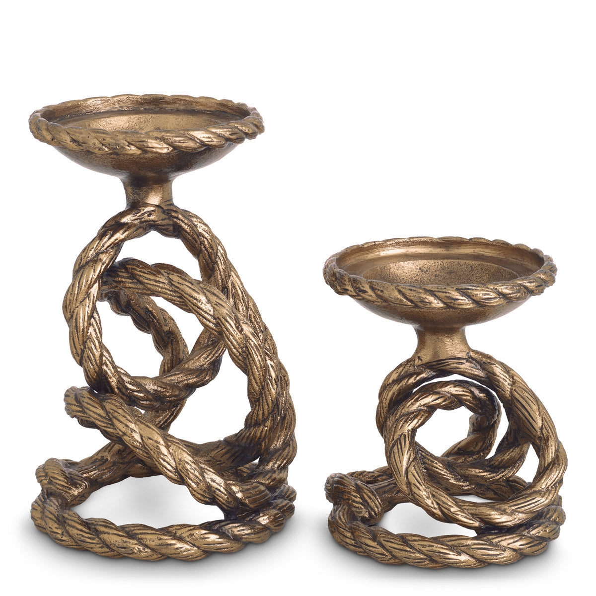 Angled view of Candle Holder Corwyn set of 2 showing proportions and detailing (Image 3)