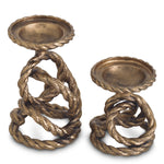 Detail shot of Candle Holder Corwyn set of 2 craftsmanship — Brass accents (Image 5)