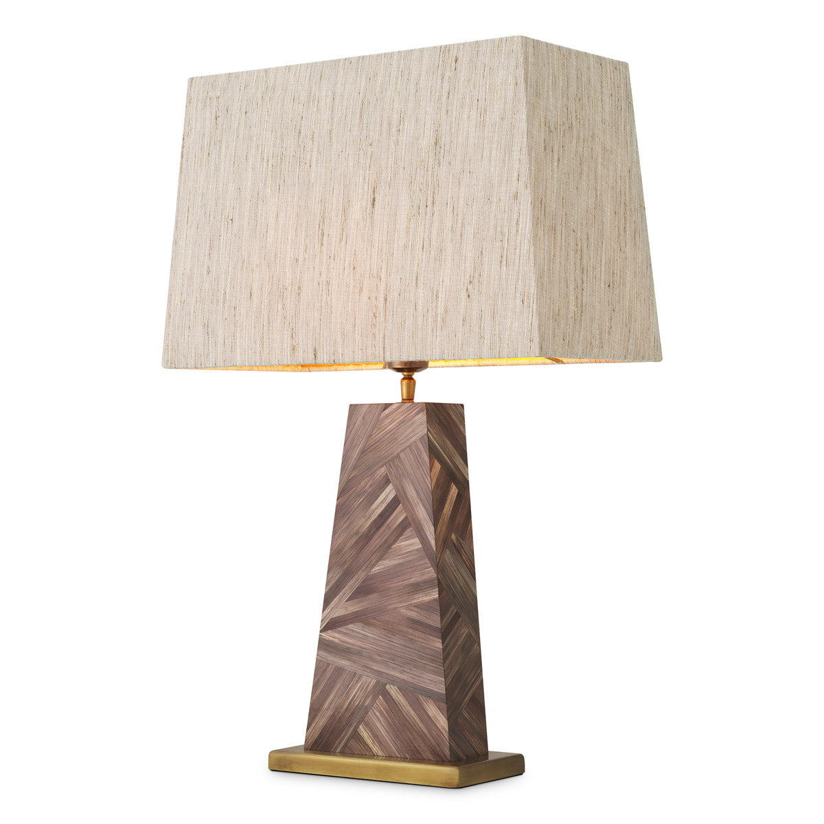 Eichholtz Table Lamp Gaultier — Brown Straw Marquetry hero image (Image 1)