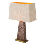 Close-up of Table Lamp Gaultier highlighting premium materials and Brown Straw Marquetry (Image 2)