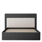 Bed Frame Dimitrios Queen size Charcoal grey oak veneer | solid wood | durini natural, Suitable for a queen size box spring or mattress 120183 5