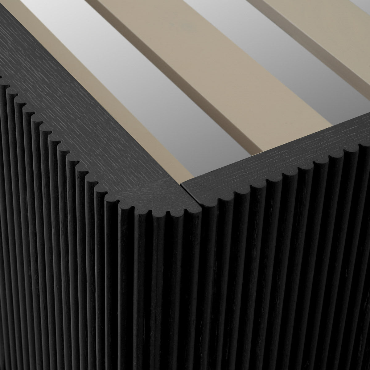 Bed Frame Dimitrios Queen size Charcoal grey oak veneer | solid wood | durini natural, Suitable for a queen size box spring or mattress 120183 9