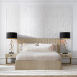 Bed Frame Dimitrios Queen size Washed oak veneer | solid wood | durini natural, Suitable for a queen size box spring or mattress 120185 3