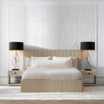 Bed Frame Dimitrios King size Washed oak veneer | solid wood | durini natural, Suitable for a king size box spring or mattress 120186 3