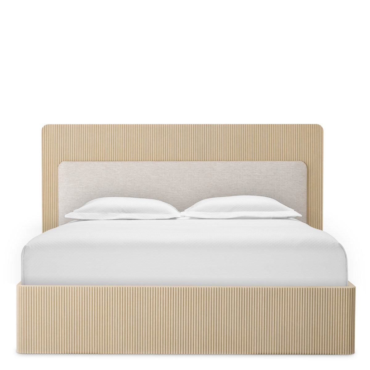 Bed Frame Dimitrios King size Washed oak veneer | solid wood | durini natural, Suitable for a king size box spring or mattress 120186 6