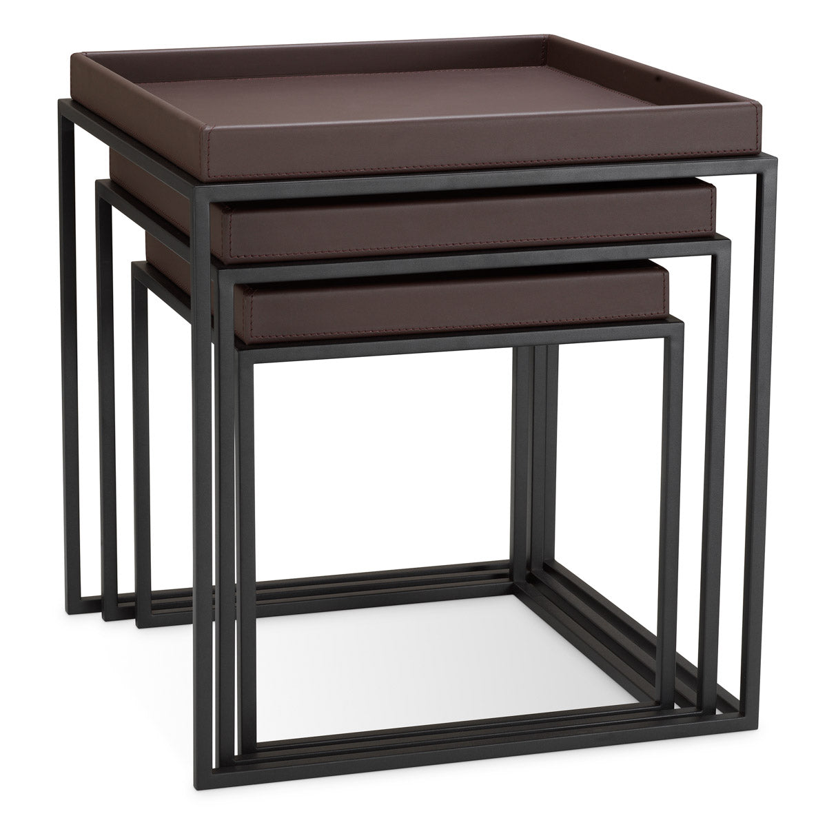 Angled view of Side Table Léonard set of 3 showing proportions and detailing (Image 3)