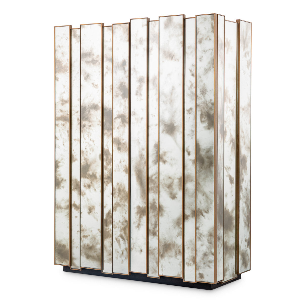 Eichholtz Bar Cabinet Nottingham — Antique Mirror Glass, Brushed Brass hero image (Image 1)