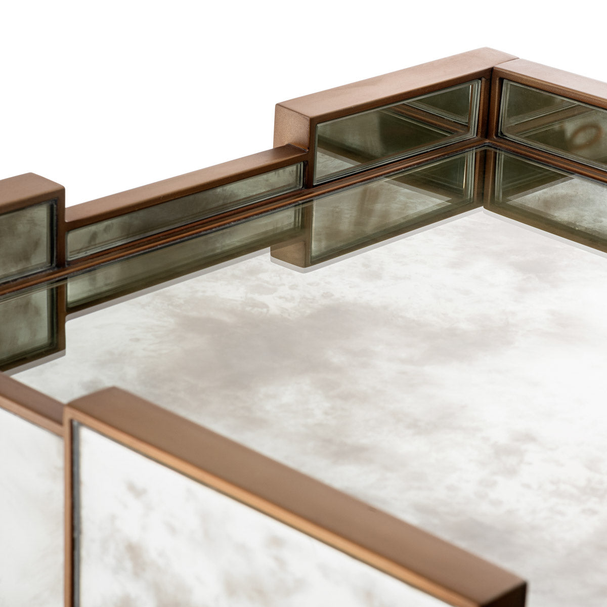 Eichholtz Nightstand Nottingham Left — Antique Mirror Glass, Brushed Brass hero image (Image 9)