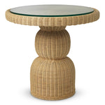 Eichholtz Dining Table Tiago — Natural Rattan, Glass Top hero image (Image 1)