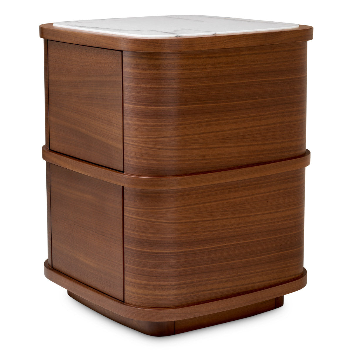 Nightstand Cabana S Walnut veneer | bianco lilac marble Cabinets 120278 4