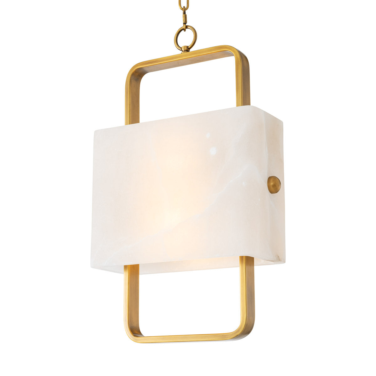 Eichholtz Chandelier Melbourne — Antique Brass, Alabaster hero image (Image 1)