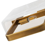 Detail shot of Chandelier Melbourne craftsmanship — Brass, Alabaster accents (Image 5)