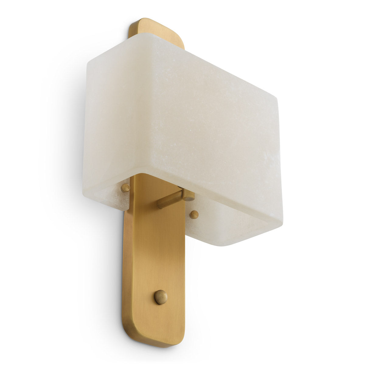 Wall Lamp Melbourne by Eichholtz in a styled setting — Antique Brass, Alabaster (Image 4)