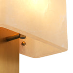 Alternate perspective of Wall Lamp Melbourne — Antique Brass, Alabaster finish (Image 6)