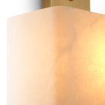 Lifestyle angle of Wall Lamp Melbourne with refined Antique Brass, Alabaster tones (Image 8)