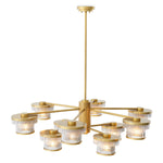 Chandelier Andromeda by Eichholtz in a styled setting — Antique Brass, Smoke Glass (Image 4)