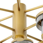 Alternate perspective of Chandelier Andromeda — Antique Brass, Smoke Glass finish (Image 6)