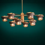 Eichholtz Chandelier Andromeda — Antique Brass, Smoke Glass hero image (Image 9)