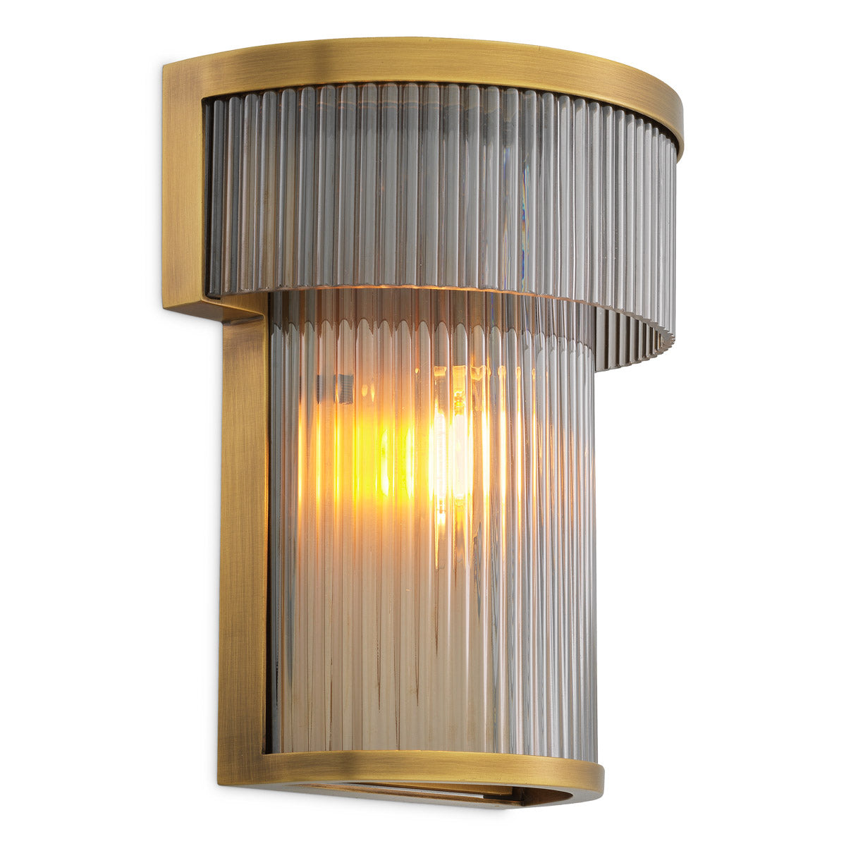 Eichholtz Wall Lamp Andromeda — Antique Brass, Smoke Glass hero image (Image 1)