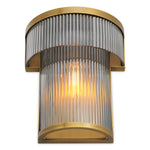 Close-up of Wall Lamp Andromeda highlighting Brass, Glass and Antique Brass, Smoke Glass (Image 2)