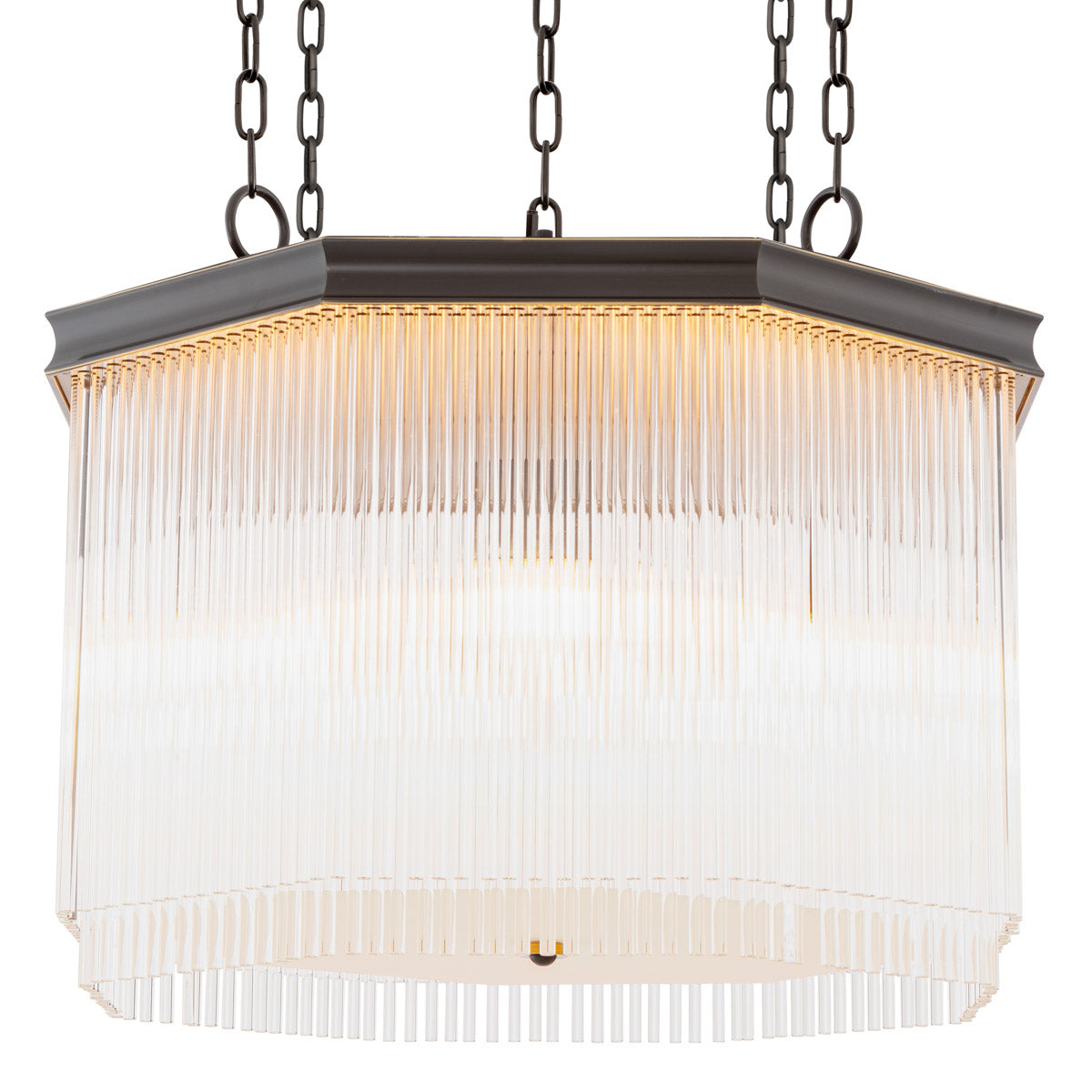 Eichholtz Chandelier Estela — Bronze Highlight, Clear Glass hero image (Image 1)