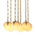 Detail shot of Chandelier Alesa L craftsmanship — Brass, Alabaster accents (Image 5)