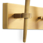 Alternate perspective of Wall Lamp Alesa Double — Antique Brass, Alabaster finish (Image 6)