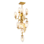 Eichholtz Chandelier Persephone — Antique Brass, Clear Glass hero image (Image 1)