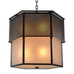 Eichholtz Chandelier Minerva — Bronze Highlight, Frosted Glass hero image (Image 1)