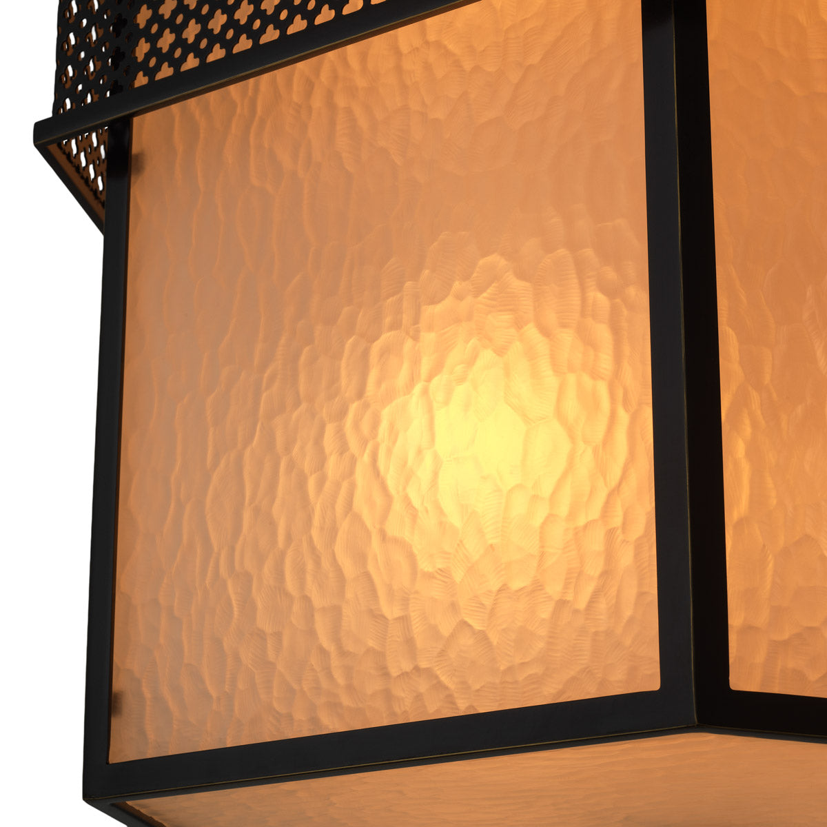 Alternate perspective of Chandelier Minerva — Bronze Highlight, Frosted Glass finish (Image 6)