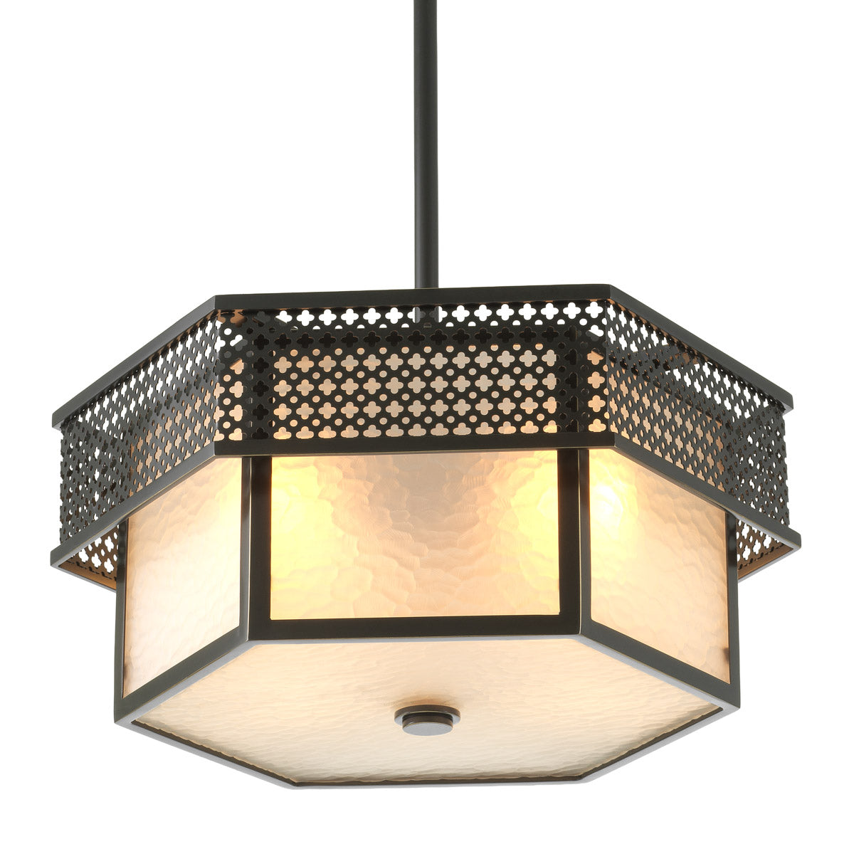 Eichholtz Ceiling Lamp Minerva — Bronze Highlight, Frosted Glass hero image (Image 1)