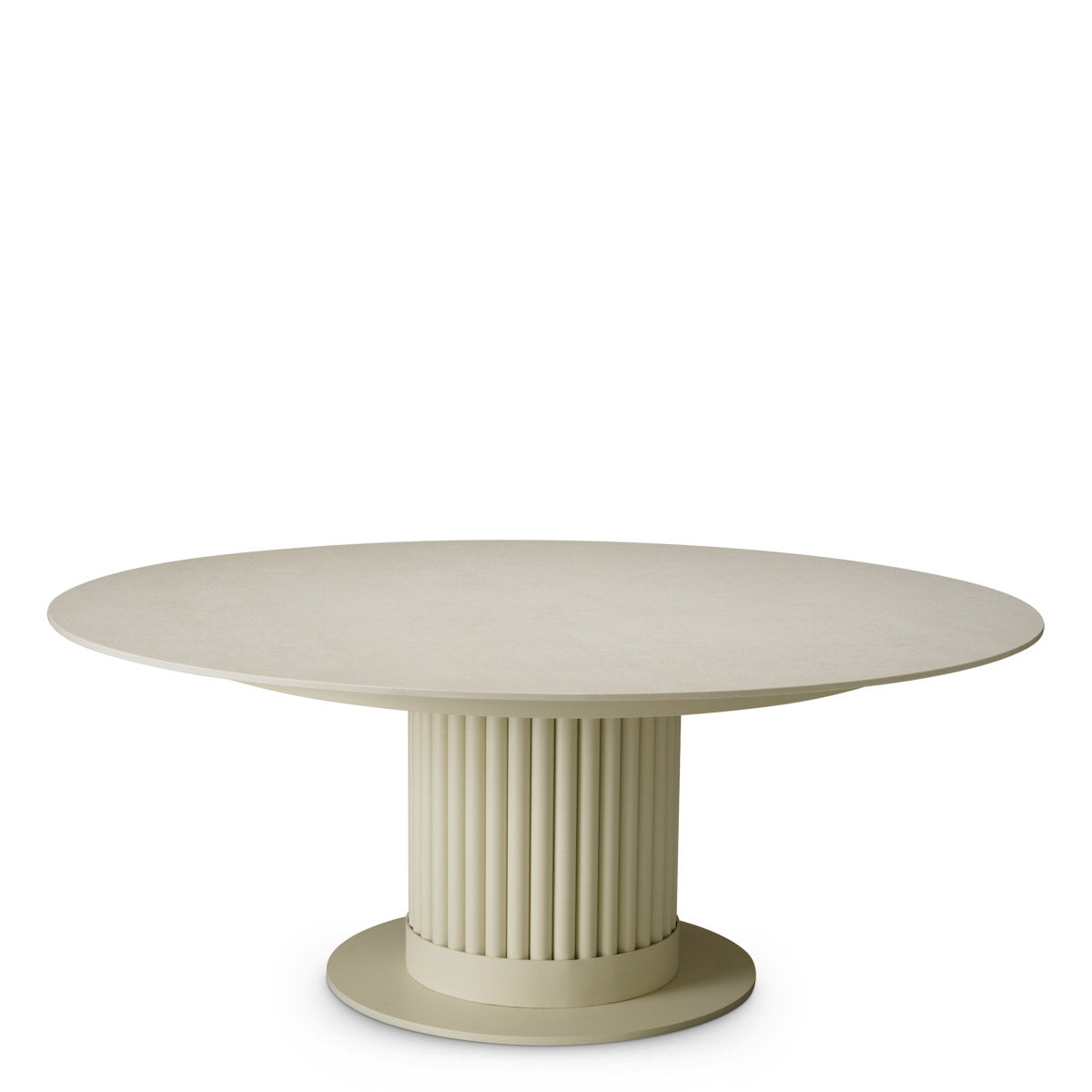 Outdoor Coffee Table Volterra Round Sand finish | cream ceramic top Outdoor 120312 2