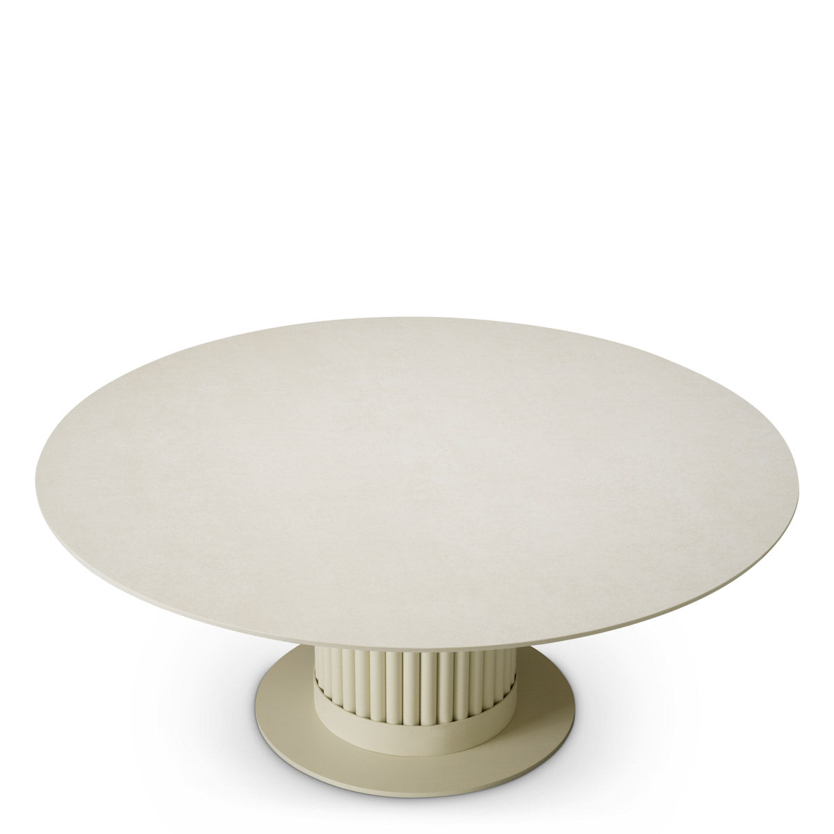 Outdoor Coffee Table Volterra Round Sand finish | cream ceramic top Outdoor 120312 4