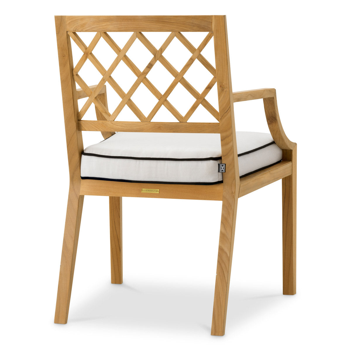 Outdoor Dining Chair Paladium with arm Natural teak | sunbrella canvas 100% solution-dyed acrylic Outdoor 120320 5